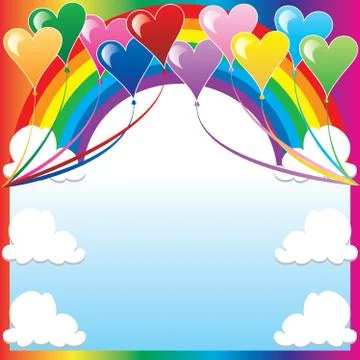 Heart Balloon Background Stock Illustration