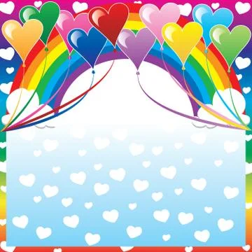 Heart Balloon Background Stock Illustration