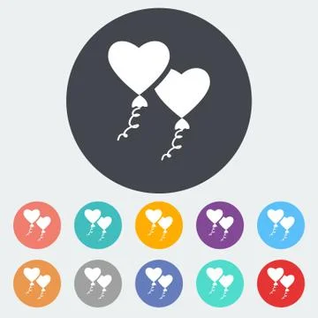 Heart balloon. Stock Illustration