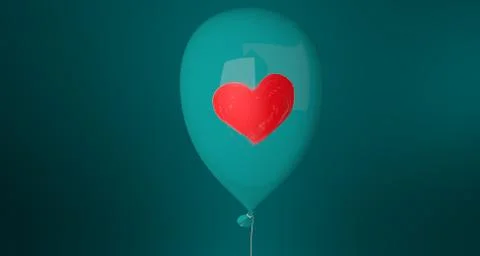 The heart &amp; the balloon Stock Illustration
