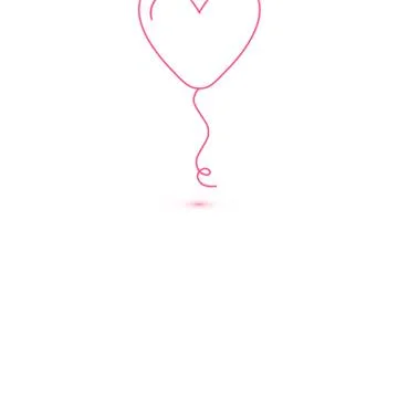 Heart balloon isolated single linear icon for websites and mobile minimalistic Stock Illustration