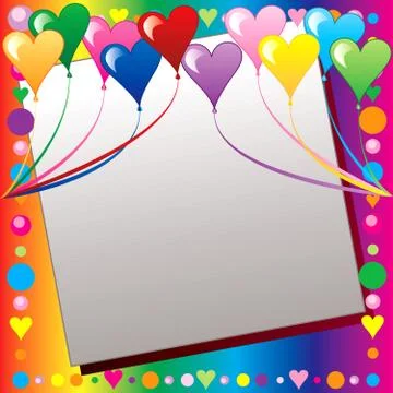 Heart Balloon Template Stock Illustration