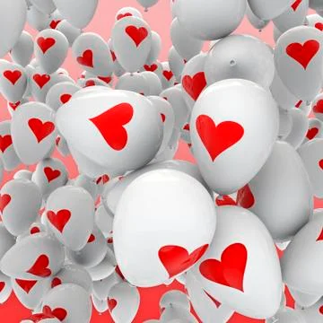 Heart balloons Illustrazione stock