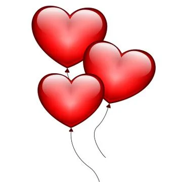 Heart balloons Stock Illustration