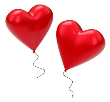 The heart balloons Stock Illustration