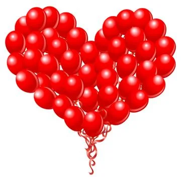 Heart balloons Stock Illustration