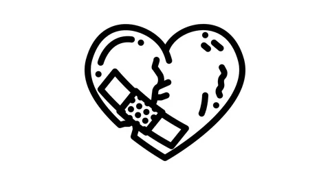 Heart bandage patch recovery line icon animation Vídeos de archivo 326749341