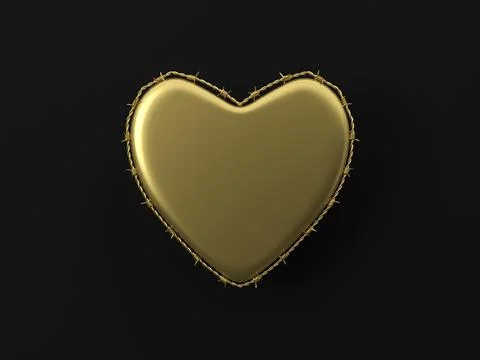 Heart with barbed wire Illustrazione stock