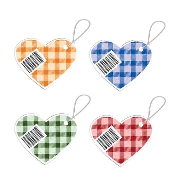 Heart barcode Illustrazione stock