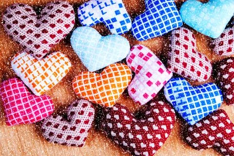 Heart in basket Stock Photos