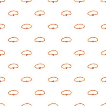 Heart beaded bracelet pattern repeating design Stock Illustration