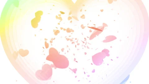 Heart beam effect animation Video stock 146001280