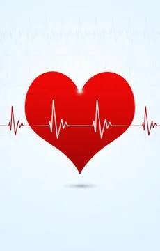 Heart beat Background Stock Illustration