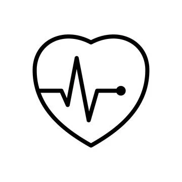 Heart beat icon vector design templates Stock Illustration