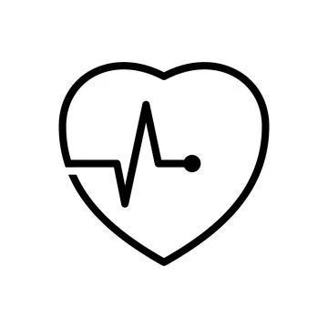 Heart beat icon vector design templates Stock Illustration