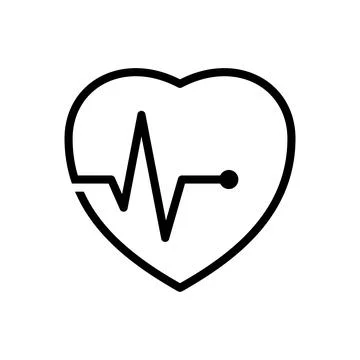 Heart beat icon vector design templates Stock Illustration