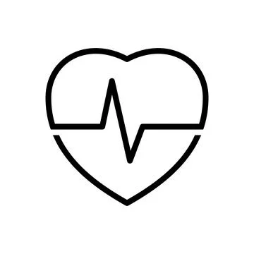 Heart beat icon vector design templates Stock Illustration