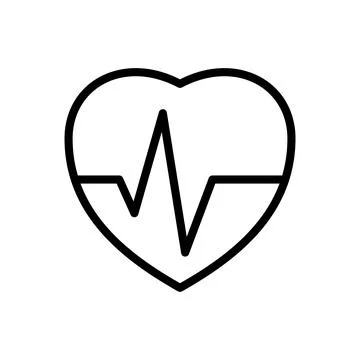 Heart beat icon vector design templates Stock Illustration