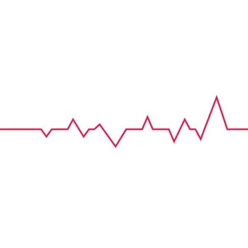 Heart beat line vector isolated icons on white background. Heartbeat cardiology Stock Illustration