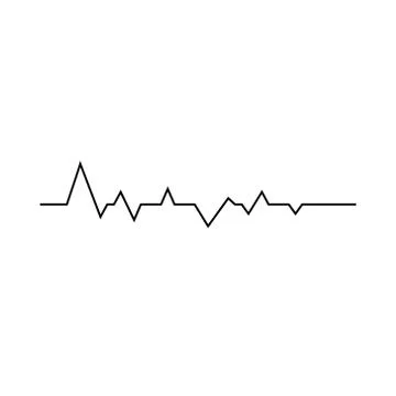 Heart beat line vector isolated icons on white background. Heartbeat cardiology Stock Illustration