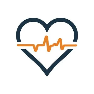 Heart Beat, pulse activity icon. Simple editable vector graphics. Stock Illustration