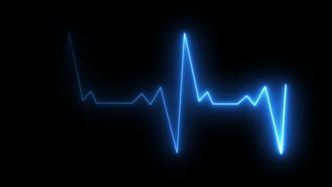Heart beat pulse in blue Stock Footage 293486009