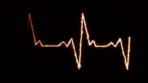 Heart beat pulse in fire Stock-Footage 293486026