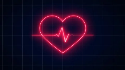 Heart beat red neon 스톡 동영상 279620127