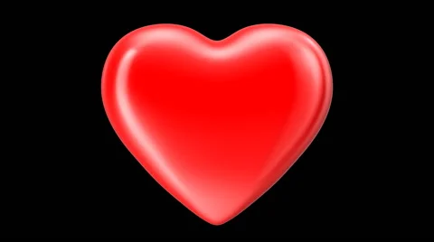 Heart beating. with alpha, loopable Stock Footage 60054713