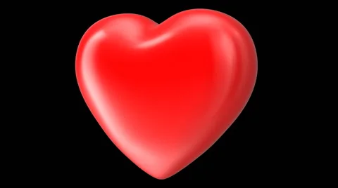 Heart beating. with alpha, looped Stock Footage 60055504