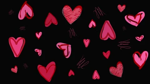 Heart beating, line art drawing Video stock 258200695