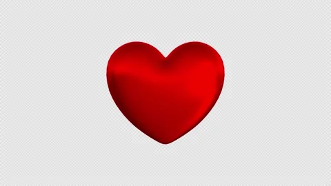 Heart Beating Loop With Alpha. Love Background. Видео 346740659