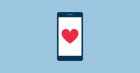 Heart beating on a smartphone app Stock Footage 118090617