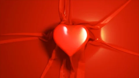 Heart Beating Under Transparent Wrap Stock Footage 127516571