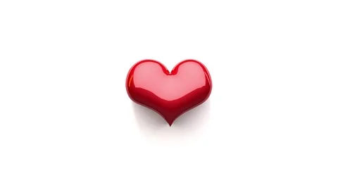 Heart beating on white background Video stock 124272896