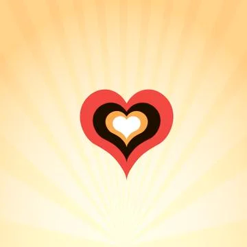 Heart on a beautiful background Stock Illustration
