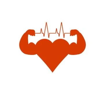 Heart biceps Stock Illustration