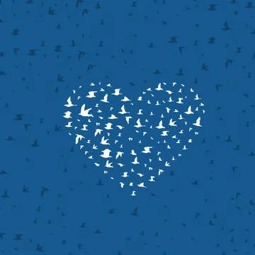 Heart a bird4 Stock Photos