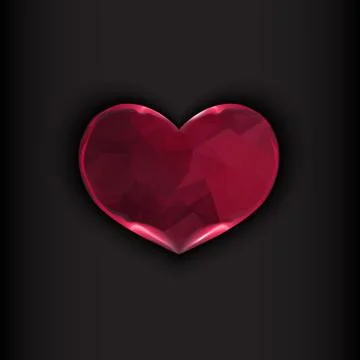 Heart on black background 스톡 일러스트