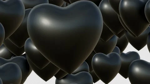Heart black falling Stock Footage 211093267