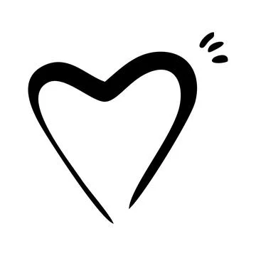 Heart is a black icon Stock Illustration
