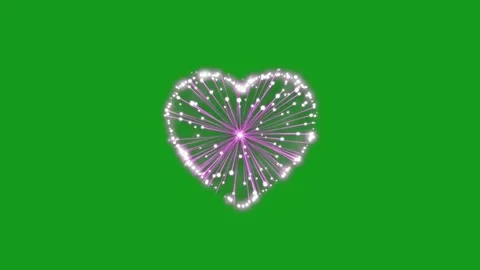 Heart blast motion graphics with green screen background 1 Stock Footage 130844448