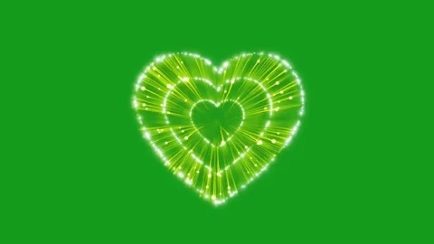 Heart blast motion graphics with green screen background Stock Footage 130938688