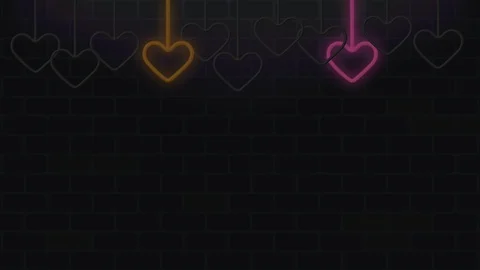 Heart blinkging on the dark background. Valentines Day concept Video stock 123347738