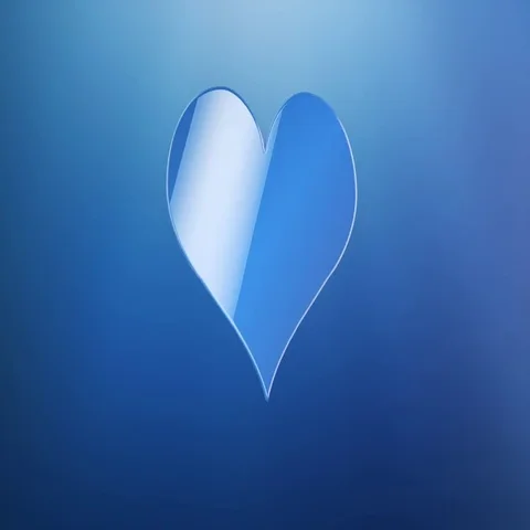 Like Heart Blue 3d Icon Stock Footage 69721147