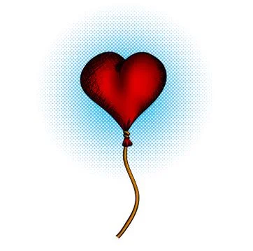 Heart on the blue Stock Illustration