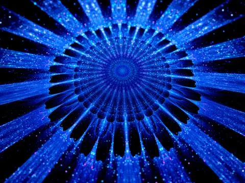 The heart of blue mandala Stock Illustration