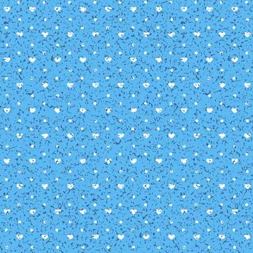 Heart blue seamless pattern for package and holiday design Stock Illustration