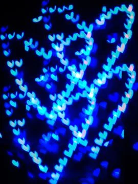 Heart bokeh background, Valentine's day Illustrazione stock