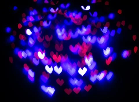 Heart bokeh background, Valentine's day Stock-Illustration